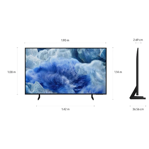 تلفزيون سامسونج الذكي QLED 4K موديل 2025 Q8F - معدل تحديث 50 هرتز - حجم ألوان 100% مع كوانتوم دوت - معالج Q4 AI - مُسرِّع الحركة - قوة صوت 20 واط - أسود (QA85Q8FAAU) - image 6