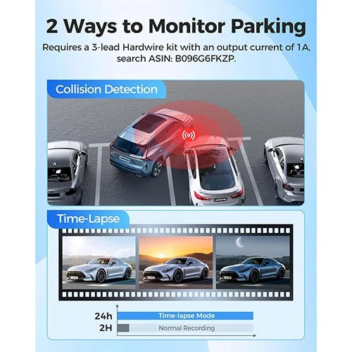 Azdome M200 1080P 1-Channel Dashcam - 150° Wide Angle - Built-in Wi-Fi - Black (6973888261457) - image 6