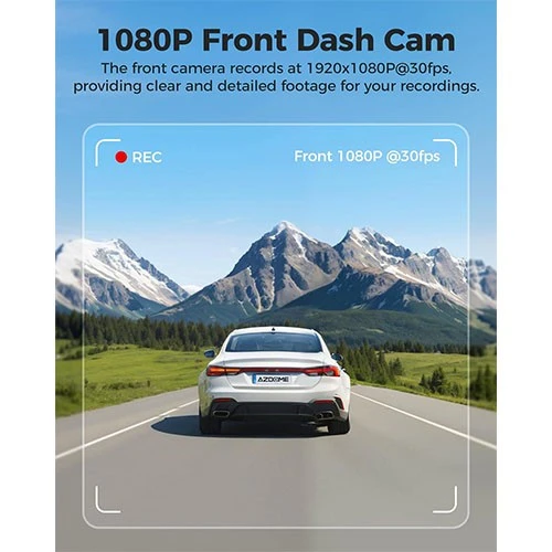 Azdome M200 1080P 1-Channel Dashcam - 150° Wide Angle - Built-in Wi-Fi - Black (6973888261457) - image 5