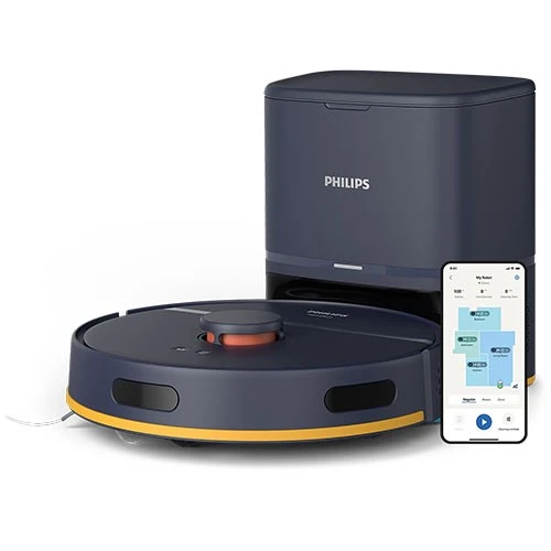 Philips 2000 Series Robotic Vacuum Cleaner XU2100/15 - 6000 Pa - Auto-Empty Station - LDS Radar Navigation - Washable EPA 11 Filter - Dark Blue (8720389064661) - image 8 Philips 2000 Series Robotic Vacuum Cleaner XU2100/15 - 6000 Pa - Auto-Empty Station - LDS Radar Navigation - Washable EPA 11 Filter - Dark Blue (8720389064661) - image 8