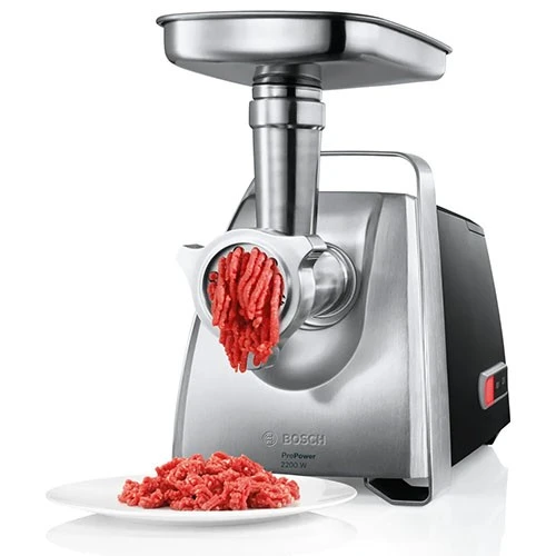 Bosch ProPower Meat Mincer MFW68660 - 2200W - Black / Chrome - High Throughput 4.3 kg/min - 4 Attachments - Black / Chrome (4242002772332) - image 2