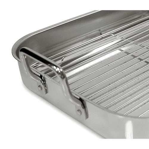 Silampos Sado Tray with Handles and Griddle Baking Dish + Grid 27×27 - Silver (5601416511415) - image 2