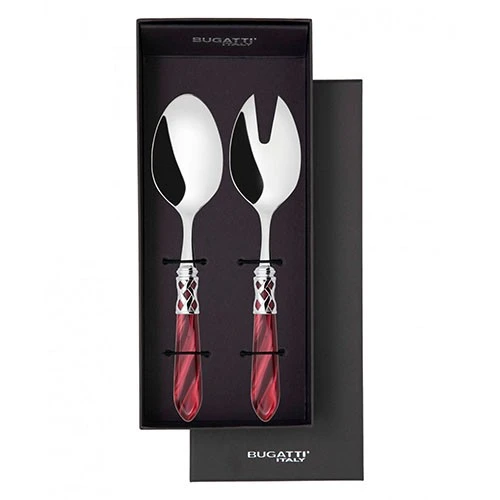 Bugatti Cutleries Aladdin Chromed Ring 2-Piece Salad Set in Gift Box N4214/15 (8020178839426) - image 2