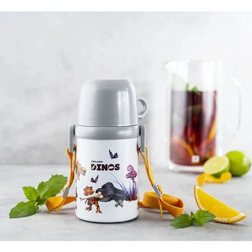 Zwilling Thermo Thermos Bottle with Cup Dinos 380 ml 1010493 - White / Grey (4009839643057) - image 6 Zwilling Thermo Thermos Bottle with Cup Dinos 380 ml 1010493 - White / Grey (4009839643057) - image 6
