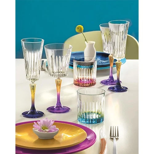 RCR Glass GIPSY 6 ORANGE DOF TUMBLERS (2)