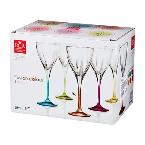 RCR Fusion Wine Set of 6 Pieces - 210 ml Capacity - Colored (8007815260157) - image 4 RCR Fusion Wine Set of 6 Pieces - 210 ml Capacity - Colored (8007815260157) - image 4