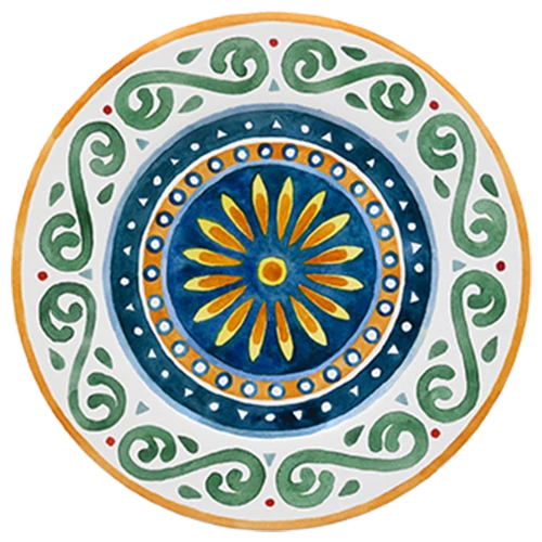 Saturnia Capri Porcelain Dessert Plate Ischia Frutta 14004#Z76 21 cm - White (8003342035831) - image 1