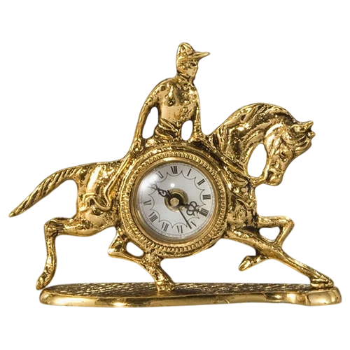Virtus Antique Table Clock Jockey Mini 5334 - Gold (2212202523) - image 1 Virtus Antique Table Clock Jockey Mini 5334 - Gold (2212202523) - image 1