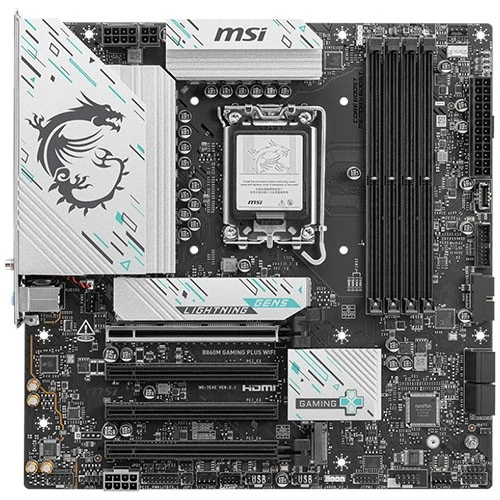 مازەربۆردی ئێم ئێس ئای مۆدێلی B860M Gaming Plus WiFi mATX - پشتگیری لە پڕۆسێسەرەکانی ئینتێل LGA 1851 Core Ultra دەکات - جۆری میمۆری DDR5 - تەکنەلۆژیای PCIe 5.0 - وایفای 7 و لانی 5G - ڕەش (824142392935) - image 2 مازەربۆردی ئێم ئێس ئای مۆدێلی B860M Gaming Plus WiFi mATX - پشتگیری لە پڕۆسێسەرەکانی ئینتێل LGA 1851 Core Ultra دەکات - جۆری میمۆری DDR5 - تەکنەلۆژیای PCIe 5.0 - وایفای 7 و لانی 5G - ڕەش (824142392935) - image 2