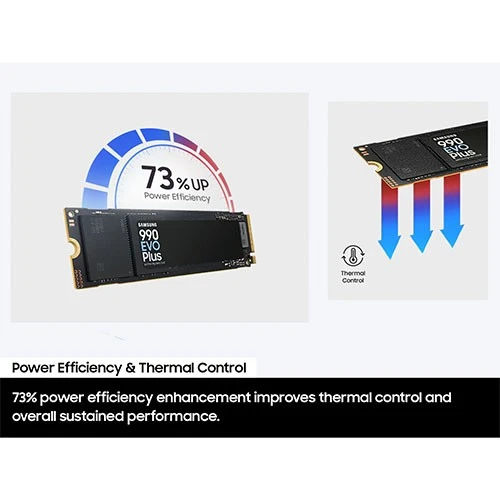 Samsung 990 EVO Plus NVMe SSD - 1TB - PCIe 4.0 x4 / 5.0 x2 - 7,250 MB/s - Black (887276843711) - image 5 Samsung 990 EVO Plus NVMe SSD - 1TB - PCIe 4.0 x4 / 5.0 x2 - 7,250 MB/s - Black (887276843711) - image 5