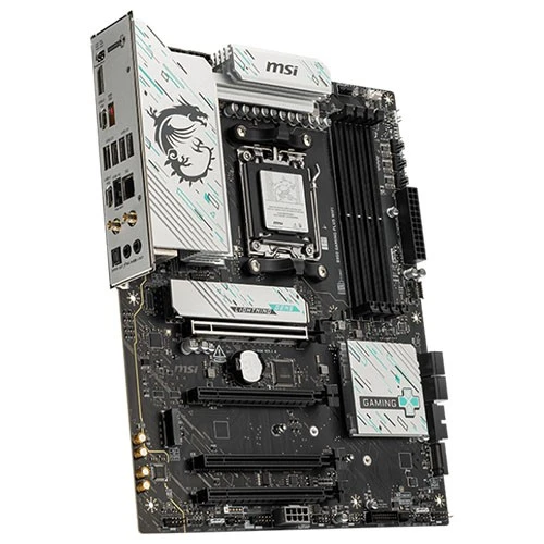 MSI B850 Gaming Plus Wi-Fi ATX Motherboard - Supports AMD AM5 Ryzen Processors - DDR5 - PCIe 5.0 - Wi-Fi 7 and 5G LAN - Black / Silver (824142392133) - image 4