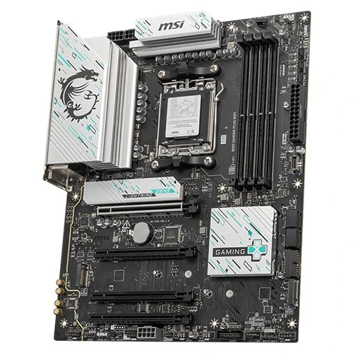MSI B850 Gaming Plus Wi-Fi ATX Motherboard - Supports AMD AM5 Ryzen Processors - DDR5 - PCIe 5.0 - Wi-Fi 7 and 5G LAN - Black / Silver (824142392133) - image 3