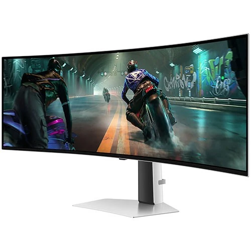 مونيترسامسونج أوديسي G9 سيريز OLED مقاس 49 أنج بدقة QHD مزدوجة LS49DG912SMXUE معدل تحديث 144 هرتز وزمن استجابة 0.03 مللي ثانية وحامل قابل لتعديل الارتفاع - فضي (8806095816517) - image 2