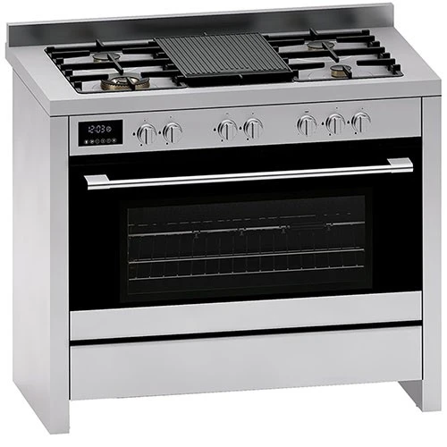 Orado Semi-Professional Gas Cooker OR-SC988B2W -91G  -Size 100 cm - Defendi Brass Burners - Double Convection Fan - Triple Glass Oven Door - Silver (OR-SPC1088SS2W-91G) - image 2