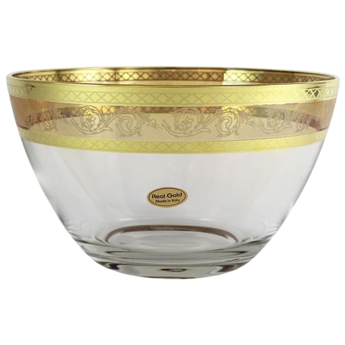 Art Décor Centerpiece Glass Model A474 - 1 Pieces Centrotavola Rialto - Design 02 Oro Ambra - Gold (17117128) - image 1 Art Décor Centerpiece Glass Model A474 - 1 Pieces Centrotavola Rialto - Design 02 Oro Ambra - Gold (17117128) - image 1
