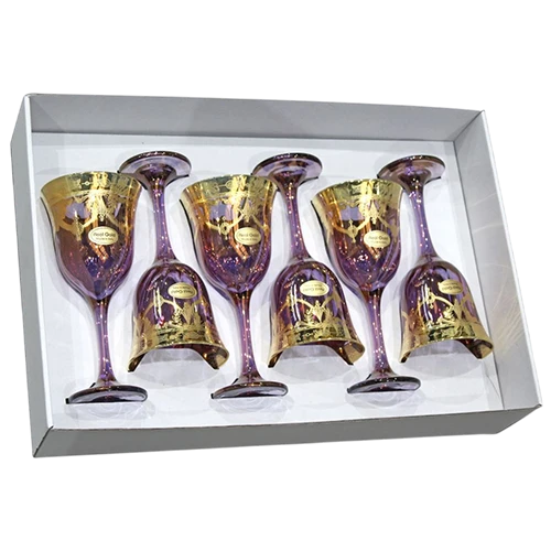 Art Décor Glass Model A2177 - Set of 6 Pieces - Vino Max Ottico - Design Amalfi Ametista - Purple (17117170) - image 1