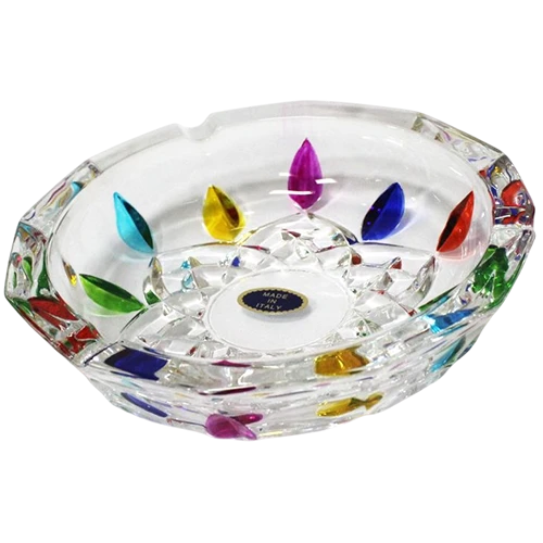 Art Décor Ashtray Glass Model A388-  1 Piece - Adagio Design “Harlequin” - Transparent (171171108) - image 1
