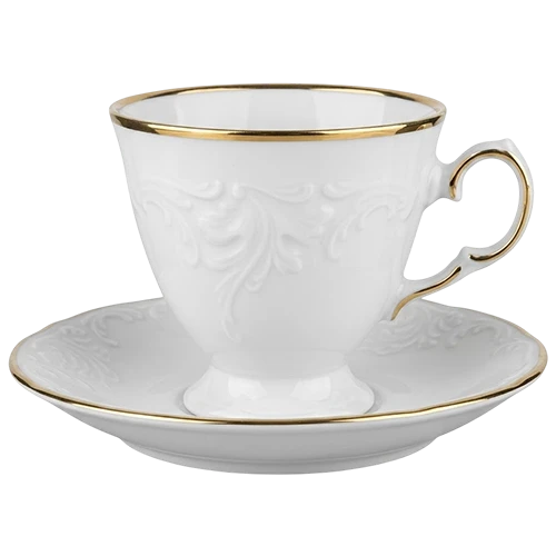 Polskie Fabryki Porcelany Coffee Set for 6 People Model Fryderyka 3617 - Set of 12 Pieces - Ivory (5906639704300) - image 1