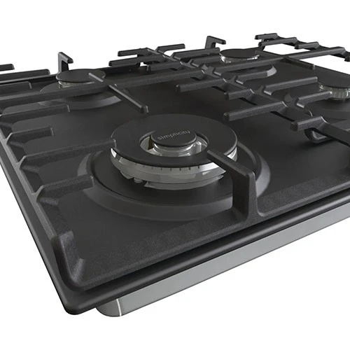 Gorenje Built in Gas Hob 60 cm GW642SYB - BigSurface Design - Cast Iron ProGrids -  Powerful Wok Burner - 4 Burners - Black (3838782467653) - image 5
