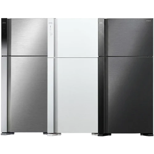 Hitachi Refrigerator R-V765PUQ7 - 20 ft - Inverter & Dual Fan Cooling - Nano Titanium Filter - Dual Sensing Control