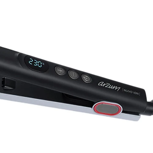 Arzum AR5125 Nuvo Ion Hair Straightener - Ion Technology - Ceramic Coated Plates - Automatic Shut-Off - 5 Stage Adjustable Heat Settings - Black / SIlver (8693184918739) - image 4