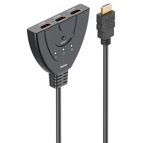 هاما 4K HDMI سویچی گۆڕینی 3x1 مۆدێل 205101 - 3x HDMI سوکێتی- 1x HDMI پڵاگ - 4K Ultra-HD ڕوونی - 60Hz ڕێژەی نوێبوونەوە - ڕەش (4047443541505) - image 2 هاما 4K HDMI سویچی گۆڕینی 3x1 مۆدێل 205101 - 3x HDMI سوکێتی- 1x HDMI پڵاگ - 4K Ultra-HD ڕوونی - 60Hz ڕێژەی نوێبوونەوە - ڕەش (4047443541505) - image 2
