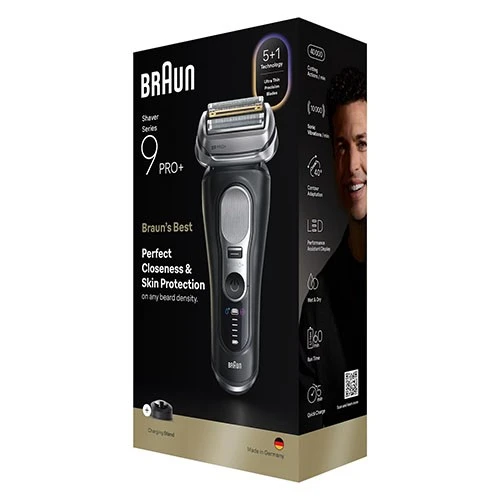 ماكينة حلاقة براون سيريز 9 برو+ 9610s يورو بلاك بوكس ​​- 5+1 أدوات حلاقة  - تقنية أوتوسينس - مدة تشغيل 60 دقيقة  - ماكينة تشذيب دقيقة برو تريمر - أسود (8700216554787) - image 7