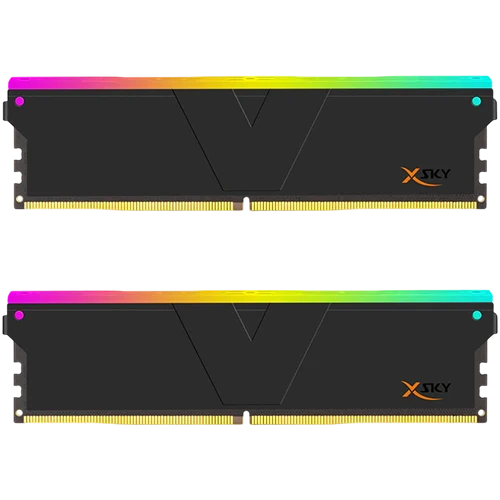 رام ألعاب في كولور مانتا أكس سكاي DDR5 سعة 32 غيغابايت TMXSAL1660826KWK - طقم مكون من قطعتين سعة 16 غيغابايت بتردد 6000 ميغاهرتز - معتمدة من EXPO AMD - نوع PC5-48000 CL26 RGB - أسود (889715022763) - image 1