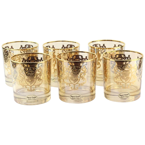 طقم زجاجي من آرت ديكور A3782 - 6 قطع - تصميم كلاسيكي - ارتفاع 9.6 سم وقطر 8.7 سم - تصميم بوزيتانو أمبرا أورو - ذهبي شفاف (17117107) - image 1 طقم زجاجي من آرت ديكور A3782 - 6 قطع - تصميم كلاسيكي - ارتفاع 9.6 سم وقطر 8.7 سم - تصميم بوزيتانو أمبرا أورو - ذهبي شفاف (17117107) - image 1