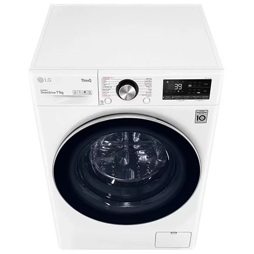 غسالة إل جي ذات التعبئة الأمامية WR9011BWG - سعة 11 كيلوغرام  - سرعة دوران 1400 دورة في الدقيقة - تقنية AI DD وتقنية ستيم+ - دورة منخفضة الأمبير - أبيض (6222048405966) - image 5