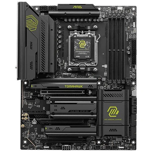 مذربورد أم أس آي ماغ X870E توماهوك واي فاي ATX - تدعم معالجات AMD AM5 ريزن - ذاكرة DDR5 - منفذ PCIe 5.0 - واي فاي 7 وشبكة LAN 5G - أسود (824142395660) - image 2