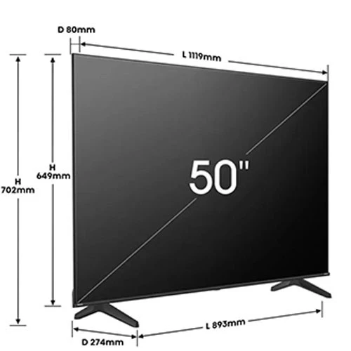 تلفزيون هايسنس UHD 4K موديل 50A61N - قياس 50 إنج - نظام التشغيل الذكي VIDAA - تقنية دولبي فيجن وDTS Virtual:X -  وضع الألعاب بلس ومستشعر الإضاءة التكيفي - أسود (6942351409306) - image 3