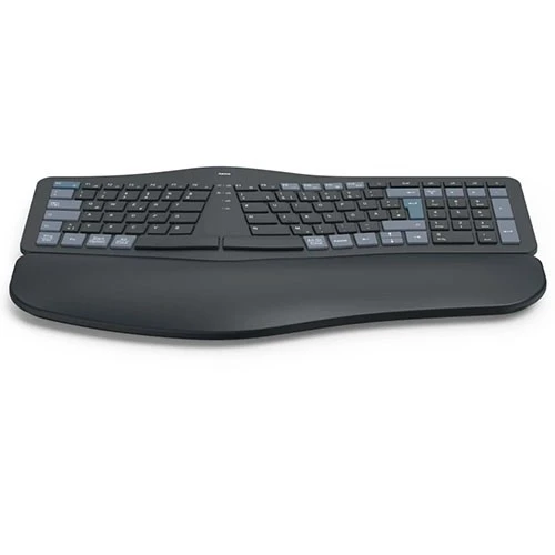 كيبورد هاما WK-900 إرغو متعددة الأجهزة 182642 - تخطيط QWERTY أمريكي - تصميم مقسّم مريح - وسادة مدمجة لاسناد المعصم - أسود (4047443532312) - image 2 كيبورد هاما WK-900 إرغو متعددة الأجهزة 182642 - تخطيط QWERTY أمريكي - تصميم مقسّم مريح - وسادة مدمجة لاسناد المعصم - أسود (4047443532312) - image 2