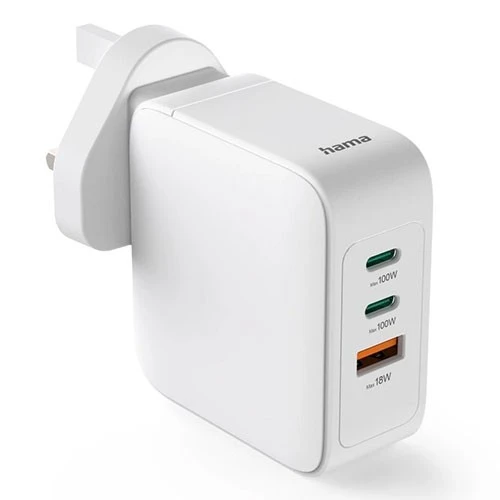 شاحن هاما السريع USB-C موديل 201949 - يدعم تقنية الشحن السريع PD / كوالكوم - متعدد الاستخدامات بثلاثة منافذ - 100 واط - خاصية التعرف على الأجهزة الذكية - نظام أمان مدمج - يدعم الفولتية المتعددة - أبيض (4047443553881) - image 7