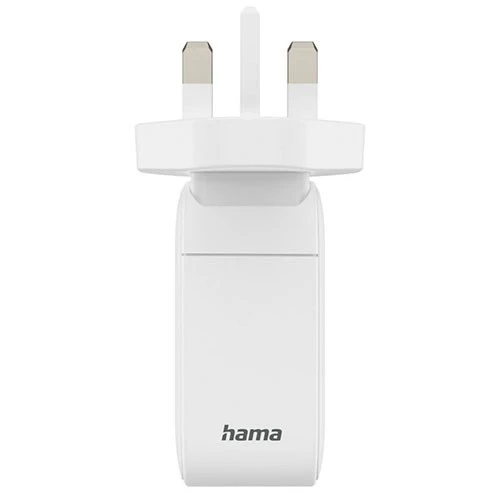 شاحن هاما السريع USB-C موديل 201949 - يدعم تقنية الشحن السريع PD / كوالكوم - متعدد الاستخدامات بثلاثة منافذ - 100 واط - خاصية التعرف على الأجهزة الذكية - نظام أمان مدمج - يدعم الفولتية المتعددة - أبيض (4047443553881) - image 3