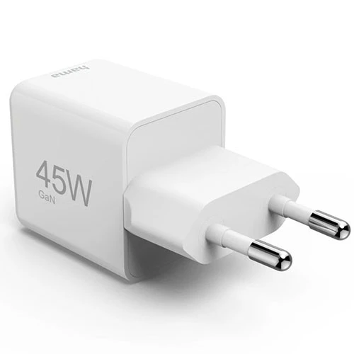 شاحنة هاما فائقة السرعة صغيرة الحجم USB-C موديل 201983 - تقنية GaN - قدرة 45 واط - خاصية الكشف عن الأجهزة الذكية - نظام أمان مدمج - أبيض (4047443522528) - image 3