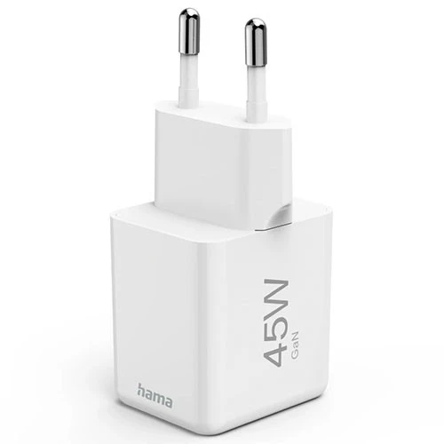 شاحنة هاما فائقة السرعة صغيرة الحجم USB-C موديل 201983 - تقنية GaN - قدرة 45 واط - خاصية الكشف عن الأجهزة الذكية - نظام أمان مدمج - أبيض (4047443522528) - image 9
