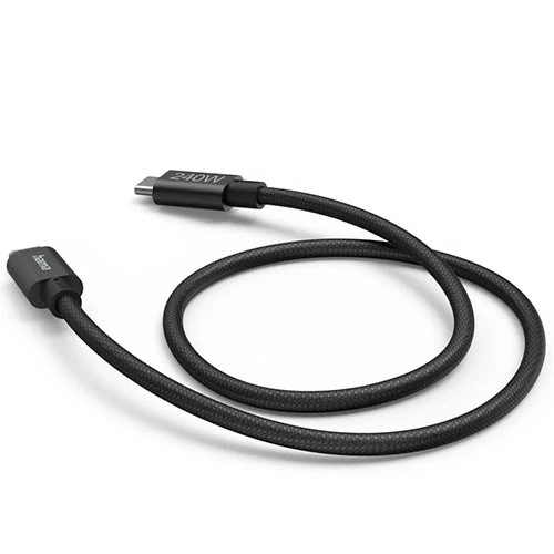 كيبل هاما متكامل المزايا 201702 - منفذ USB-C إلى USB-C - طول الكيبل 1.5 متر - طاقة كاملة 240 واط - نقل بيانات USB 3.2 من الجيل الأول - أسود (4047443510495) - image 3