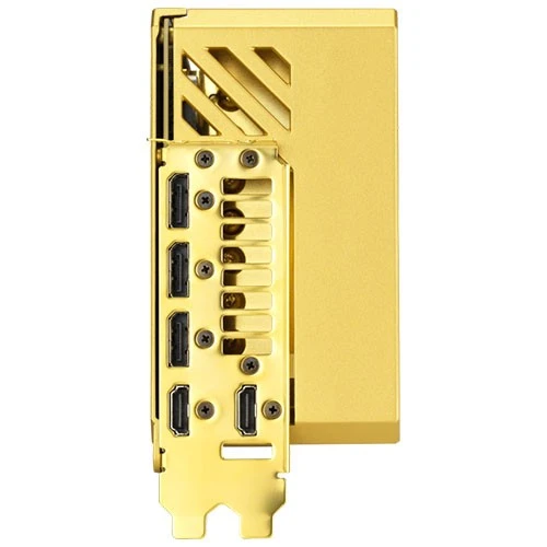 كارت شاشة أسوس روغ أسترال جيفورس RTX 5080 إصدار ذهب كور OC موديل PN-90YV0LV6-M0NM00 - منفذ PCIe 5.0 - ذاكرة 16 غيغابايت GDDR7 - تبريد بأربعة مراوح - BIOS مزدوج - ذهبي معدني / أسود (157157155) - image 8