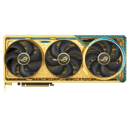كارت شاشة أسوس روغ أسترال جيفورس RTX 5080 إصدار ذهب كور OC موديل PN-90YV0LV6-M0NM00 - منفذ PCIe 5.0 - ذاكرة 16 غيغابايت GDDR7 - تبريد بأربعة مراوح - BIOS مزدوج - ذهبي معدني / أسود (157157155) - image 2