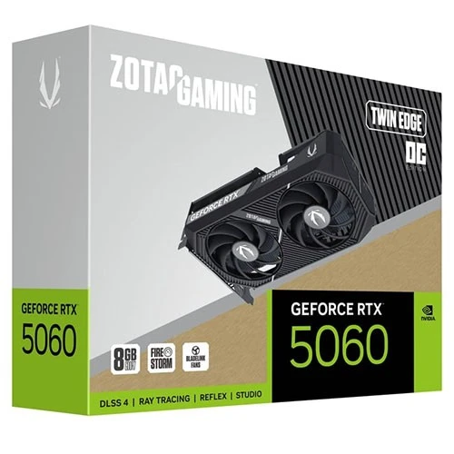 كارت شاشة زوتاك للألعاب جيفورس RTX 5060 توين أيدج  OCموديل  PN-ZT-B50600H-10M - معمارية بلاكويل DLSS 4.0 - ذاكرة 8 غيغابايت GDDR7 - تصميم مروحة BladeLink - لوحة خلفية معدنية - أسود (810012085830) - image 7