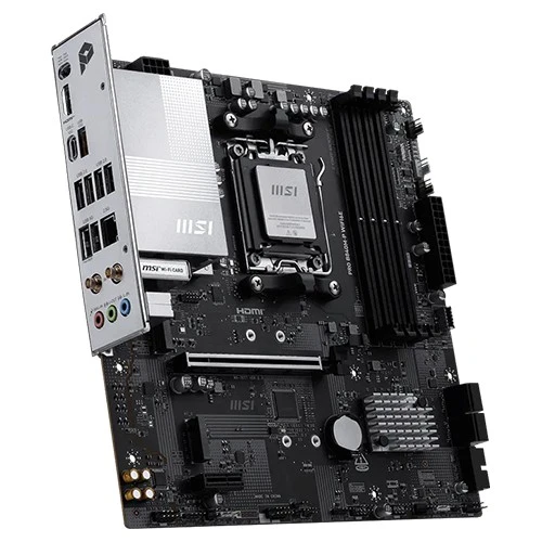 مذربورد من أم أس آي برو B840M/P - تدعم معالجات AMD ريزن من سلسلة 9000/8000/7000 لأجهزة سطح المكتب  - DDR5 ذاكرة  - PCIE and PCIE1 - منفذ PCI-E1 واحد - واي فاي 6E  - أسود (824142431597) - image 2