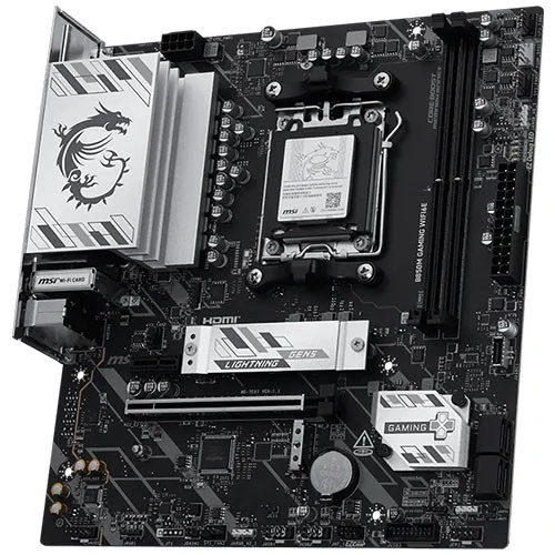 مذربورد أم أس آي B850M للألعاب WIFI6E - تدعم معالجات AMD AM5 رايزن - ذاكرة DDR5 - منفذ PCIe 5.0 - واي فاي 6E وشبكة LAN بسرعة 2.5 غيغابت - أسود (824142446836) - image 3