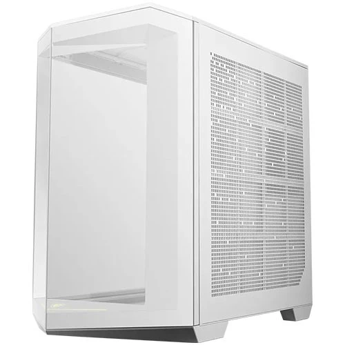 كيس كمبيوتر أم أس آي MAG بانو ATX 100L PZ متوسط ​​الحجم - رؤية بانورامية 270 درجة - يدعم حتى 10 مراوح - يدعم توصيل المذربورد من الخلف - تصميم ثنائي الحجرات - دعم ثلاثي للمبردات المائية بحجم 360 ملم - أبيض (824142355855) - image 3
