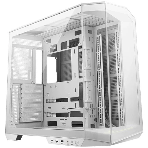 كيس كمبيوتر أم أس آي MAG بانو ATX 100L PZ متوسط ​​الحجم - رؤية بانورامية 270 درجة - يدعم حتى 10 مراوح - يدعم توصيل المذربورد من الخلف - تصميم ثنائي الحجرات - دعم ثلاثي للمبردات المائية بحجم 360 ملم - أبيض (824142355855) - image 2