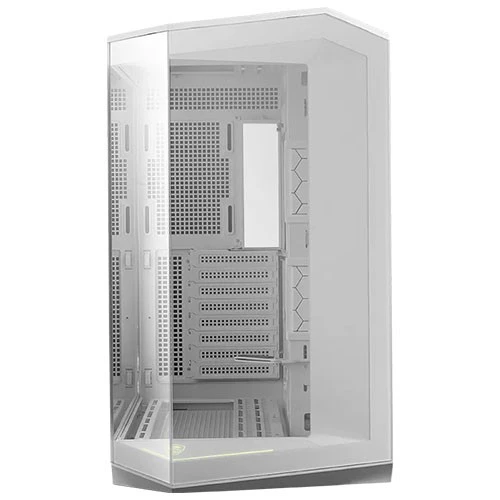 كيس كمبيوتر أم أس آي MAG بانو ATX 100L PZ متوسط ​​الحجم - رؤية بانورامية 270 درجة - يدعم حتى 10 مراوح - يدعم توصيل المذربورد من الخلف - تصميم ثنائي الحجرات - دعم ثلاثي للمبردات المائية بحجم 360 ملم - أبيض (824142355855) - image 4