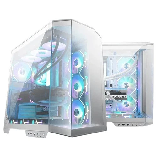 كيس كمبيوتر أم أس آي MAG بانو ATX 100L PZ متوسط ​​الحجم - رؤية بانورامية 270 درجة - يدعم حتى 10 مراوح - يدعم توصيل المذربورد من الخلف - تصميم ثنائي الحجرات - دعم ثلاثي للمبردات المائية بحجم 360 ملم - أبيض (824142355855) - image 8