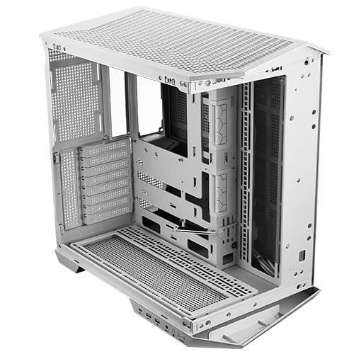 كيس كمبيوتر أم أس آي MAG بانو ATX 100L PZ متوسط ​​الحجم - رؤية بانورامية 270 درجة - يدعم حتى 10 مراوح - يدعم توصيل المذربورد من الخلف - تصميم ثنائي الحجرات - دعم ثلاثي للمبردات المائية بحجم 360 ملم - أبيض (824142355855) - image 5