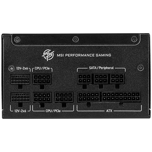 مزود الطاقة المخصص للألعاب أم أس آي PCIE 5.1 ATX 3.1 A1000GS MPG - تصميم معياري كامل حاصل على شهادة 80 Plus Gold - قدرة 1000 واط - جاهزية ATX 3.1 و PCIe 5.1 - وضع إيقاف المروحة وتبريد FDB - أسود (824142376300) - image 2