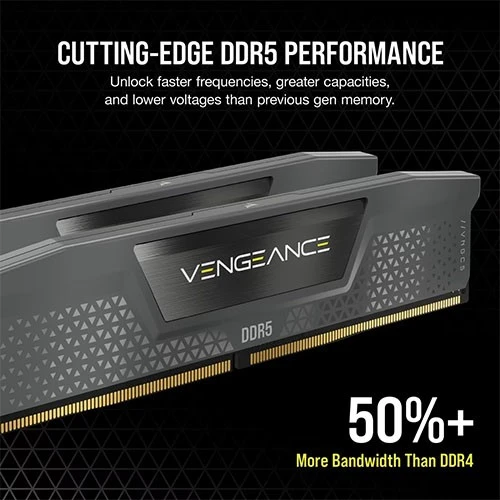 رام كورسير فينجينس سعة 16 غيغابايت من نوع DDR5 بسرعة 6000MT/s - ذاكرة عالية الأداء - زمن استجابة CL36 - متوافقة مع AMD EXPO و إنتل XMP - مشتت حراري من الألومنيوم الصلب - رمادي (25225223) - image 6 رام كورسير فينجينس سعة 16 غيغابايت من نوع DDR5 بسرعة 6000MT/s - ذاكرة عالية الأداء - زمن استجابة CL36 - متوافقة مع AMD EXPO و إنتل XMP - مشتت حراري من الألومنيوم الصلب - رمادي (25225223) - image 6